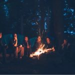famlily enjoying summer camping