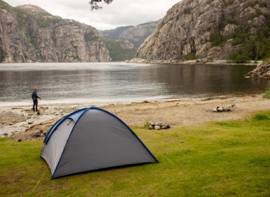 beautiful tent setup at krik creek campground for camping