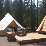 luxury glamping setup for comfortable outdoors