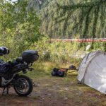 bike camping in the mountains