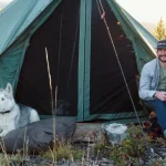 solo camping with dog