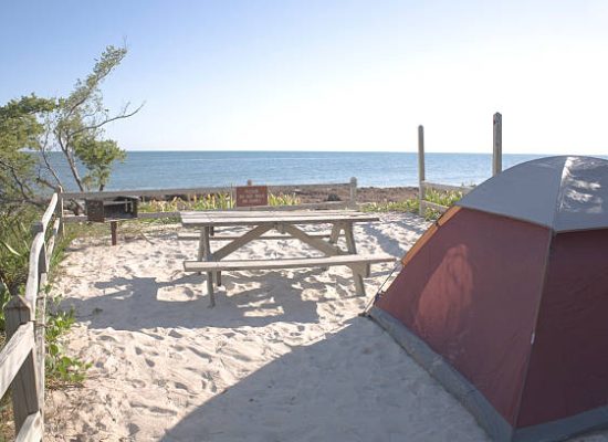 beautiful tent camp on florida keys for camping