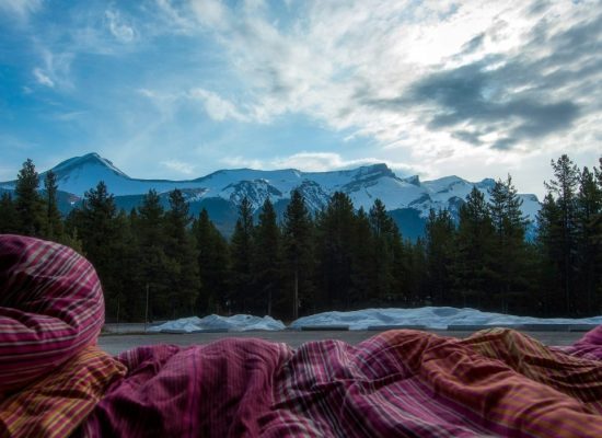 beautiful lake view from inside the camp