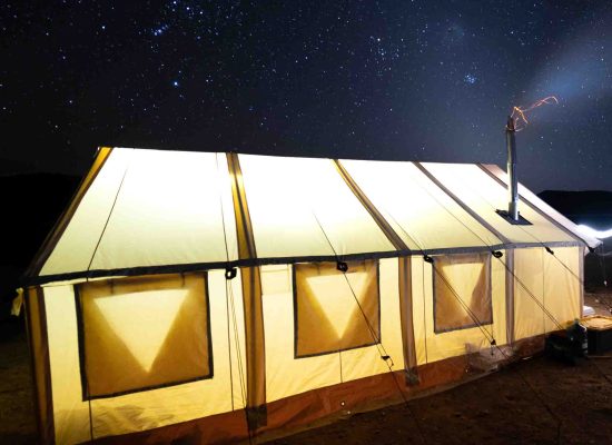 wall tent with tent stove