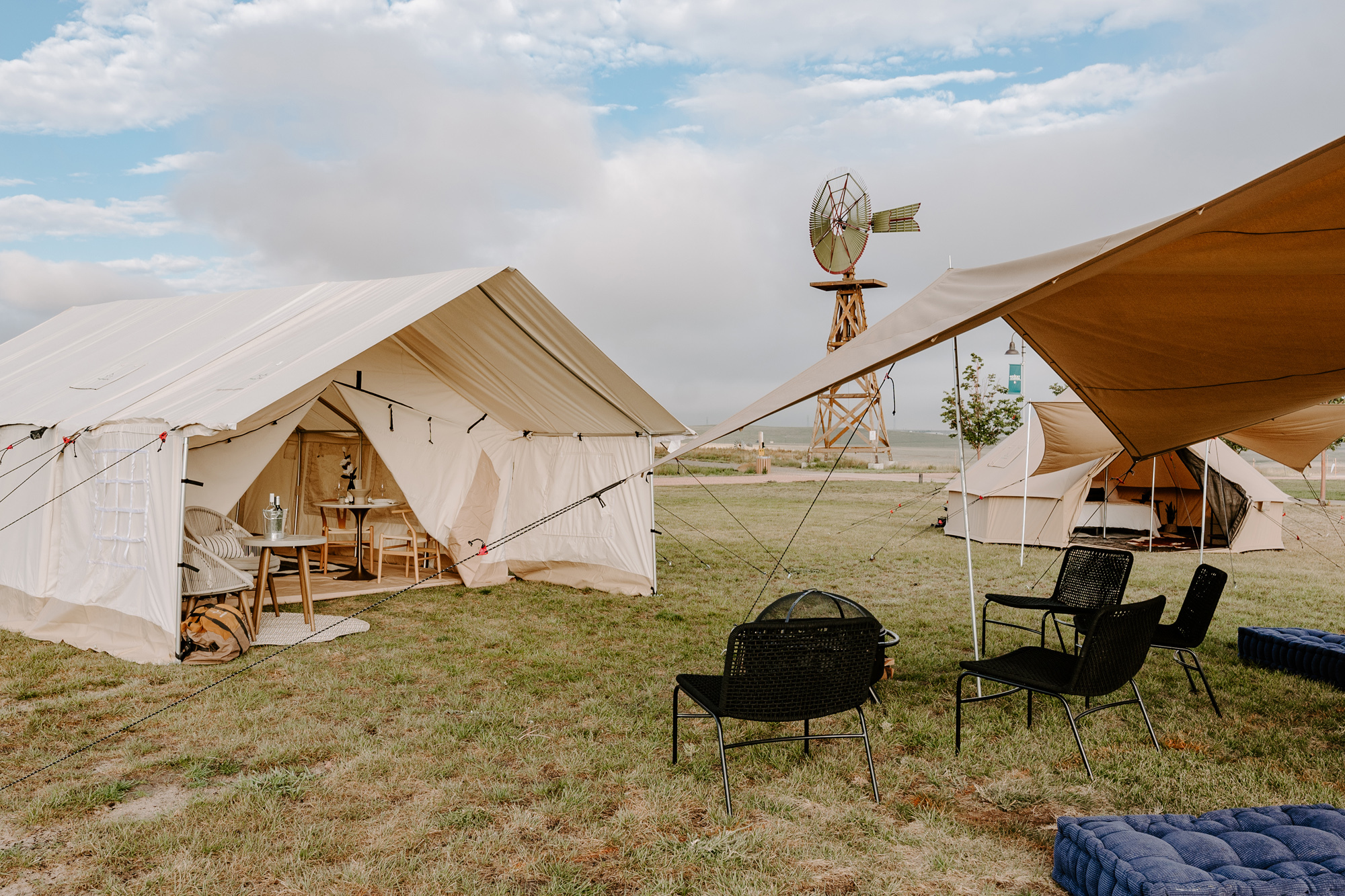 glamping setup for luxury outdoors