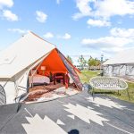 tent setup for festival camping