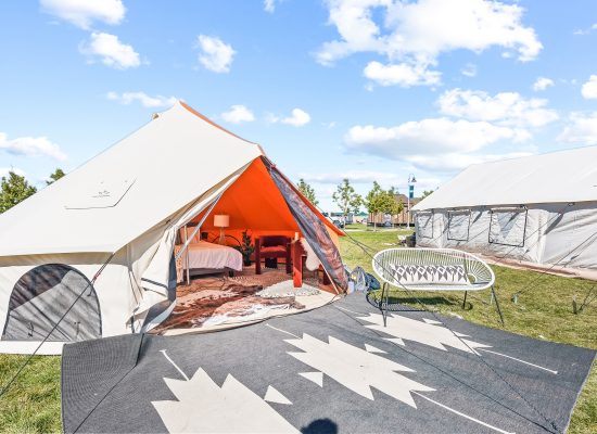 tent setup for festival camping
