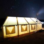 wall tent lighten up in night