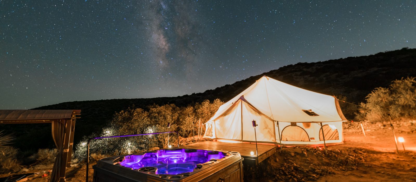 luxury glamping accomodation - bell tents