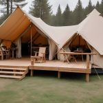 glamping tent setup for luxurious glamping experience