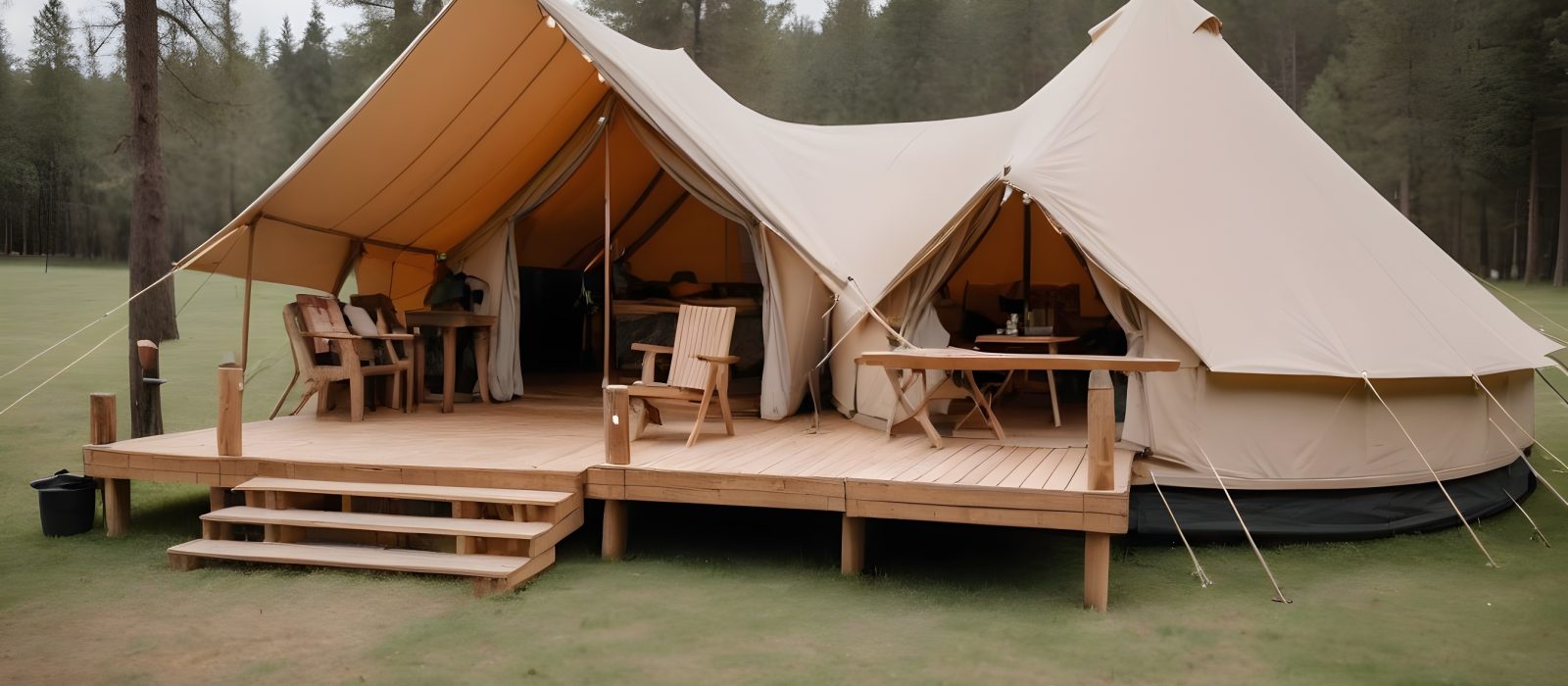 glamping tent setup for luxurious glamping experience