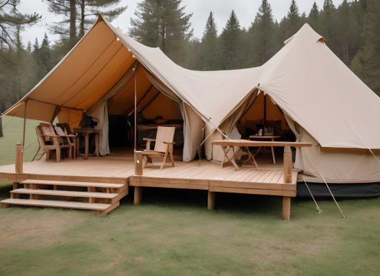 glamping tent setup for luxurious glamping experience