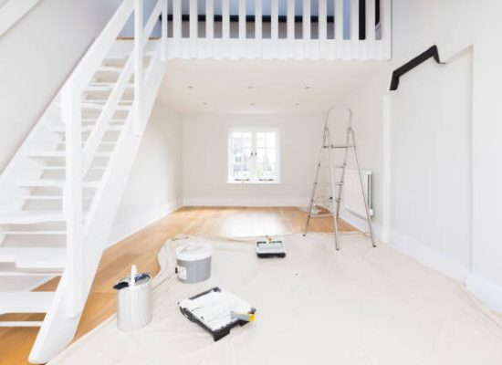 drop cloth for protecting the floor while painting