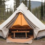 cozy glamping setup