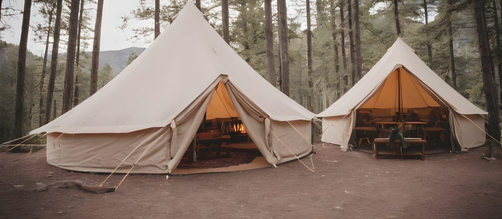 beautiful tent setup for glamping