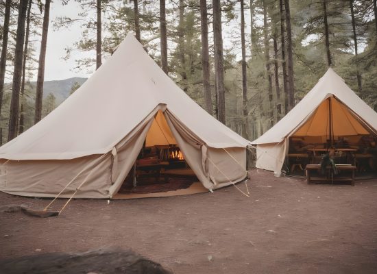 beautiful tent setup for glamping