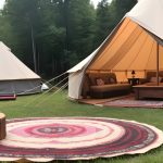 Luxury glamping setup on the glamping site