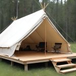 wall tent with beautiful tent deck