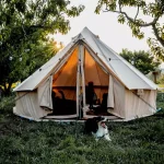 beautifull bell tent setup for camping