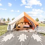 beautiful bell tent setup
