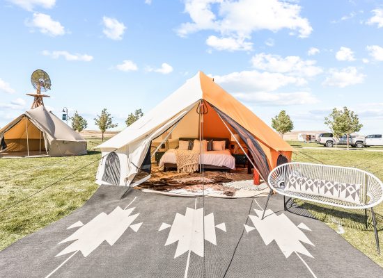 beautiful bell tent setup