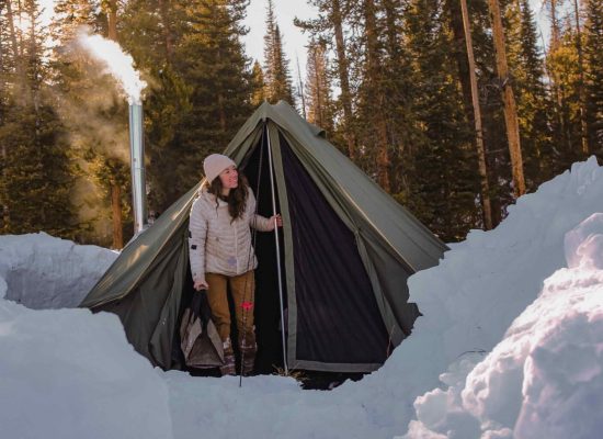 Glamping in winter