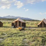 amazing wall tent setup for camping in the nature