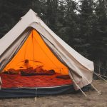cozy wall tent setup for camping