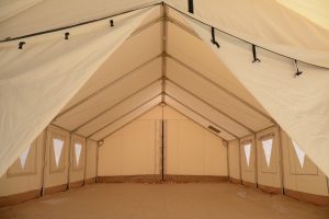 inside of the wall tent