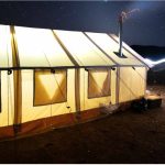 wall tent with stove for camping