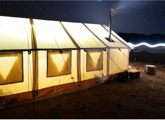 wall tent with stove for camping