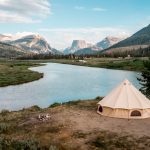 beautiful bell tent setup near the lake for perfect outdoor adventure