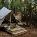 beautiful decorated tent for glamping