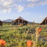 beautiful bell tent setup in nature for outdoor adventure