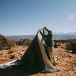prota cabin tent setup in mountains