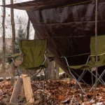 tarp shelter setup for camping under the stars