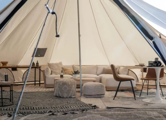 luxury 4 season tent setup for perfect backyard slumber party