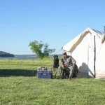 hunting tent setup for fishing while camping