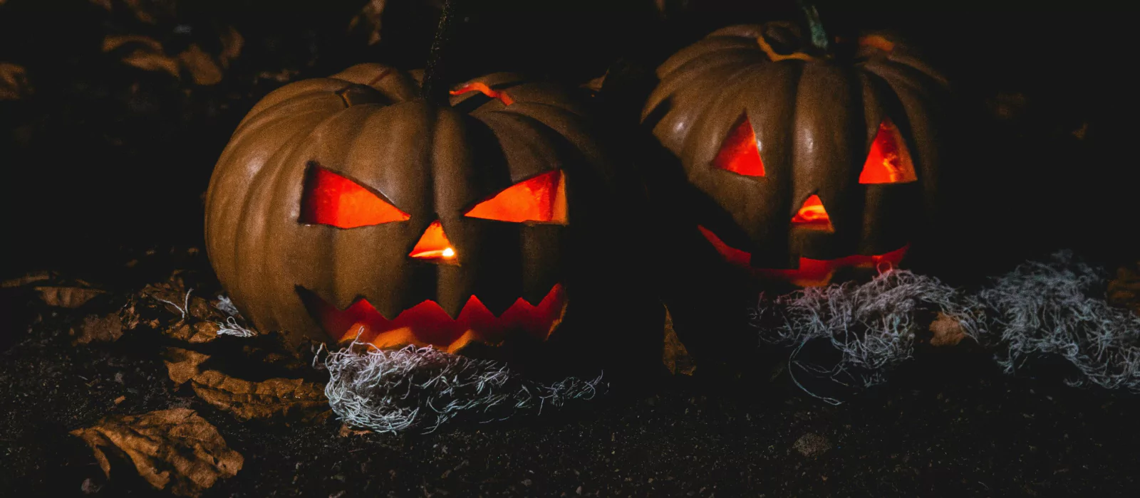 campsite decorated with halloween theme for adventure