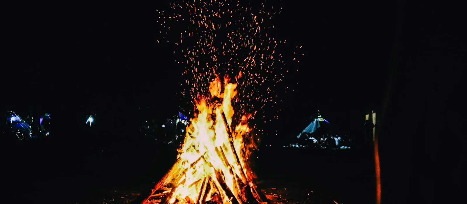fun camping activities at campfire on camping
