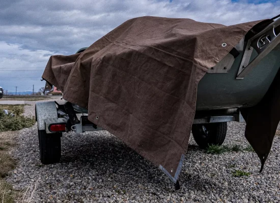 canvas tarp used to cover truck
