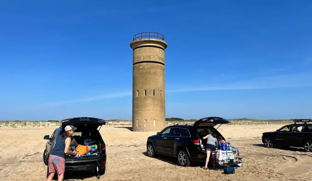 cape henlopen state park with cars and people | credit: Cape Henlopen State Park GMB