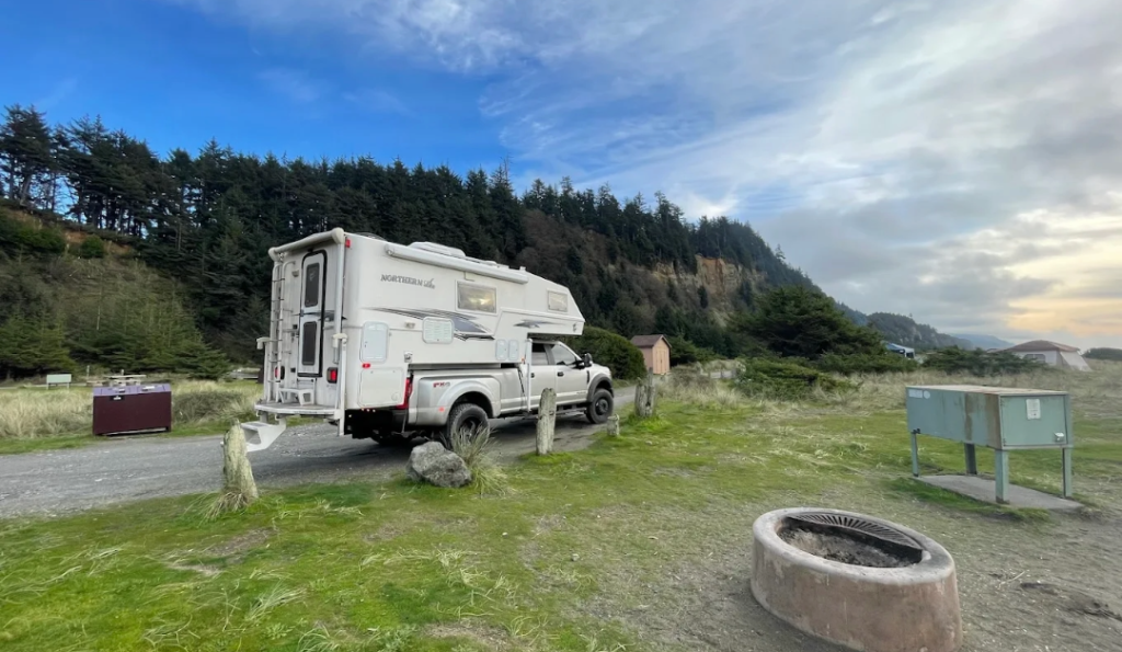 gold bluffs beach campground with rv camping | credit: Gold Bluff Beach Campground GMB