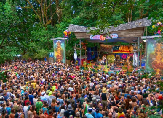 people enjoying concert in oregon country fair | credit: Oregon Country Fair Facebook
